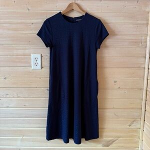 EUC J. McLaughlin Textured Jacquard Sheath Dress – XS, Navy